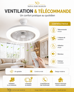 Lampe ventilateur LED 2 en 1