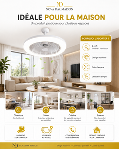 Lampe ventilateur LED 2 en 1